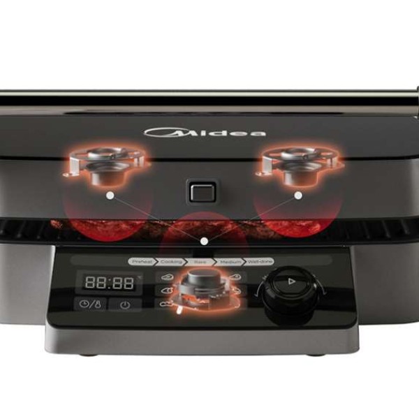 Grill c/ Panel Digital Midea 1.750 - 2.100 W.