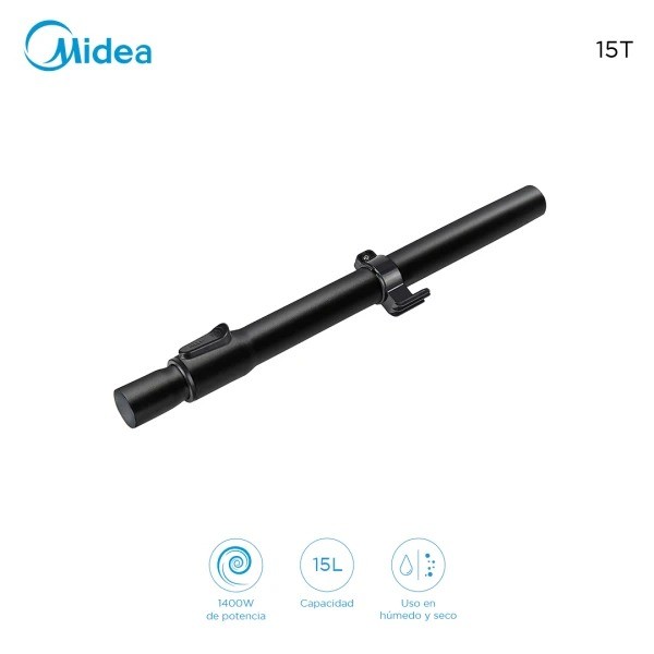 Aspiradora Midea 15 L. Agua / Polvo 1.400 W.