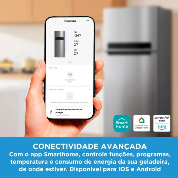 Heladera Midea Frio Seco Inox 491 L Inverter CON wIFI