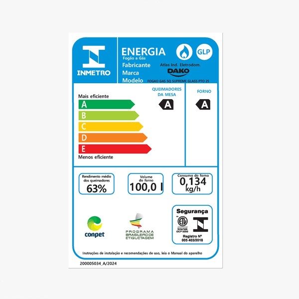 COCINA SUPREME GLASS 5 HR.