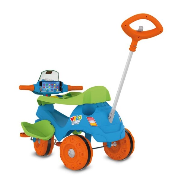 Triciclo Velobaby Paseo y Pedal (Azul)