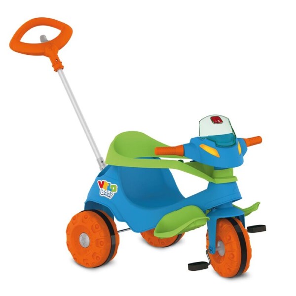 Triciclo Velobaby Paseo y Pedal (Azul)