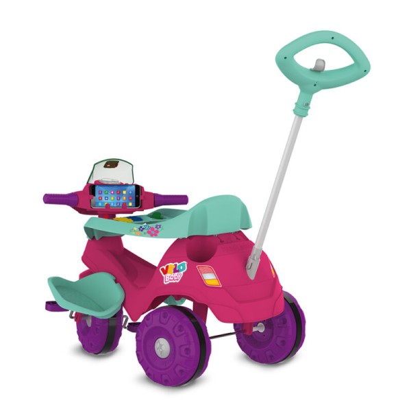Triciclo Velobaby Paseo y Pedal (Rosa)
