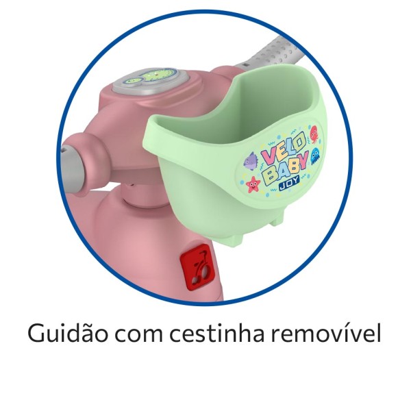 Velobaby Joy Passeio & Pedal Rosa